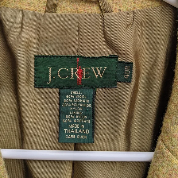 J. Crew Vintage Men's Wool Blend Blazer Mustard Size 40R - Picture 5 of 7